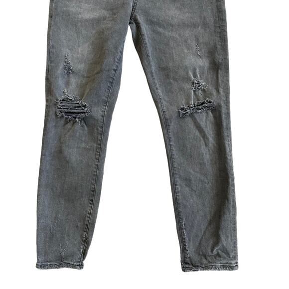 Agolde Sophie High Rise Distressed Crop Jeans in Washed Black Grey Size 30 - Picture 3 of 10